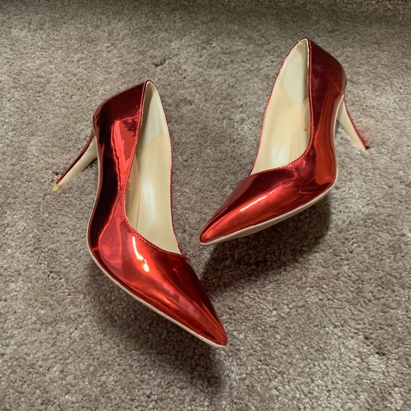 YDN Women's Chic Pointed Toe Mid Heel Pumps - Picture 6 of 8